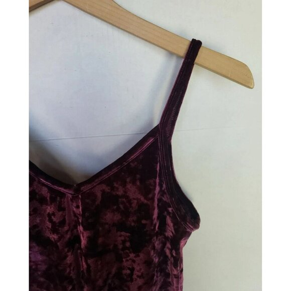 PINK BY VICTORIA SECRET WOMENS SLEEPWEAR CAMISOLE VELVET MAROON SMALL XS - Picture 2 of 8